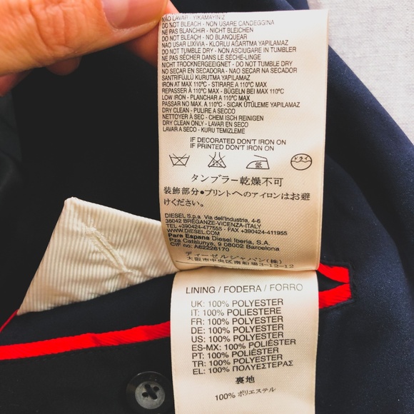 DIESEL J-Koca Navy Sportcoat Blazer Jacket 48 Euro - Picture 7 of 8